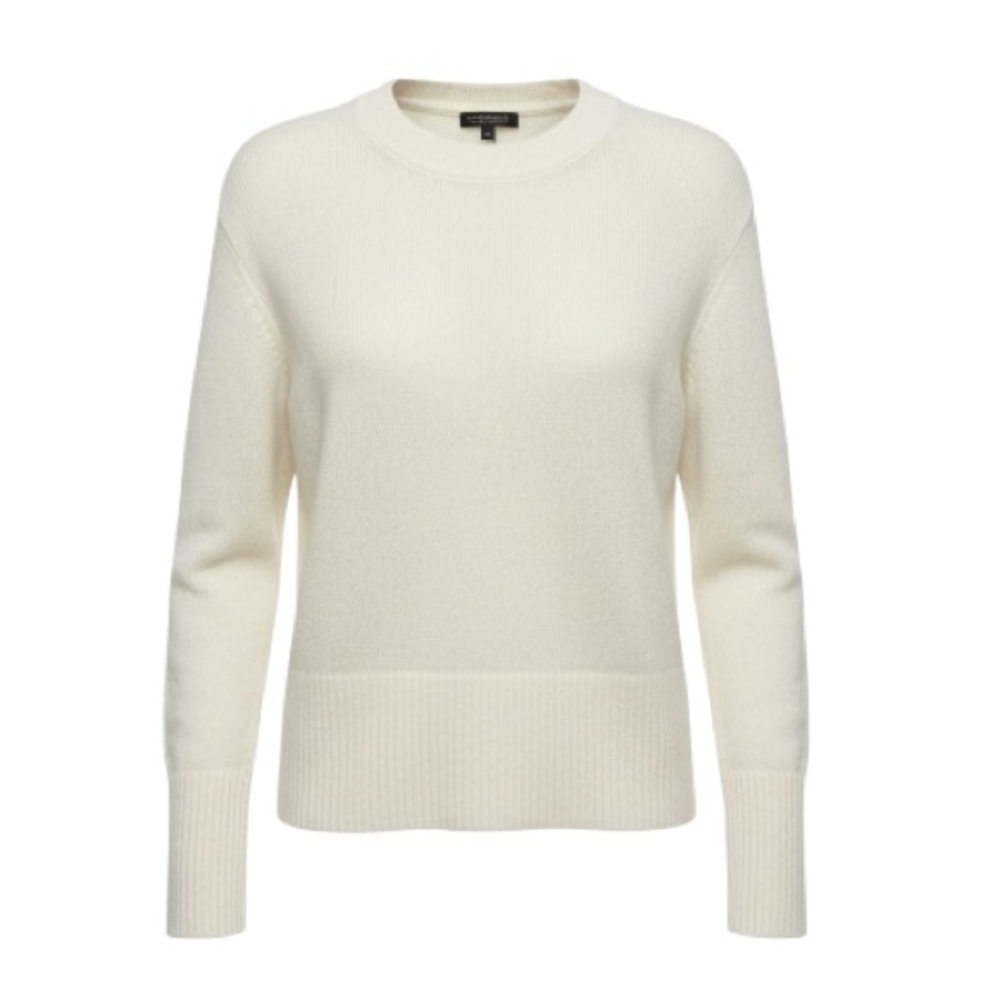 Banana Republic Ambra Crew Neck Alpaca Sweater Cream Ivory Size XS Extra Small